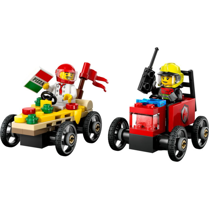  LEGO®  City - Pachet de curse Furgoneta de pizza vs. camion de pompieri (60458), 70 piese [9]