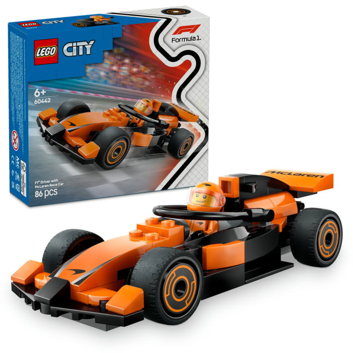  LEGO®  City - Pilot F1 cu masina de curse McLaren (60442), 86 piese [1]