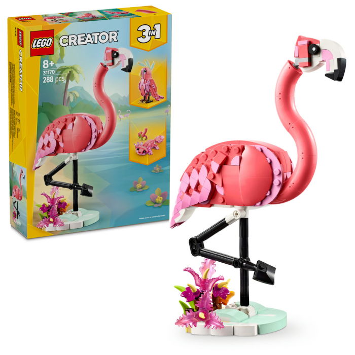  LEGO®  Creator - Animale salbatice: Flamingo roz (31170), 288 piese [1]