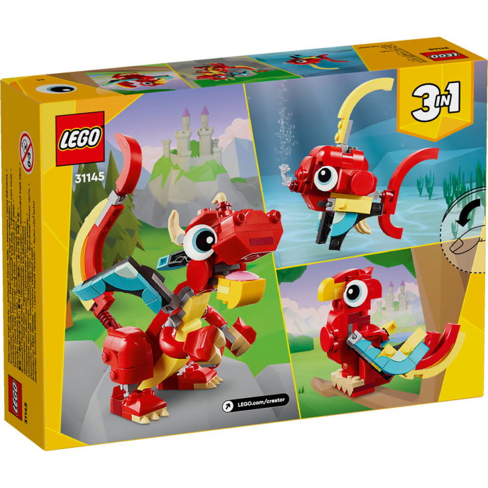 LEGO® Creator - Dragon rosu (31145), 149 piese [3]