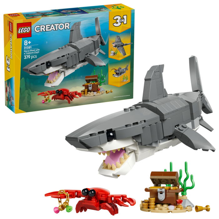 LEGO® Creator - Rechin feroce cu un cufar de comori (31381), 379 piese [1]