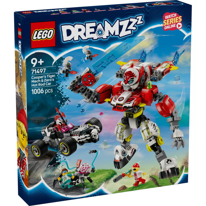 LEGO® DREAMZzz - Robotul tigru al lui Cooper si masina hot rod a lui Zero (71497), 1006 piese [2]