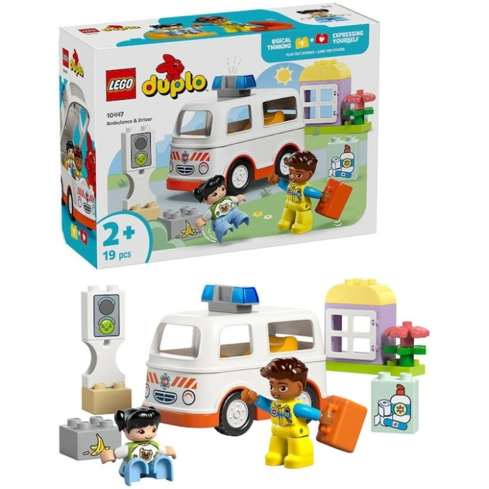 LEGO® Duplo - Ambulanta si sofer (10447), 19 piese [1]