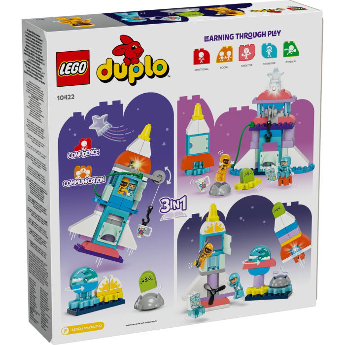  LEGO®  DUPLO - Aventura cu naveta spatiala 3in1 (10422), 58 piese [3]