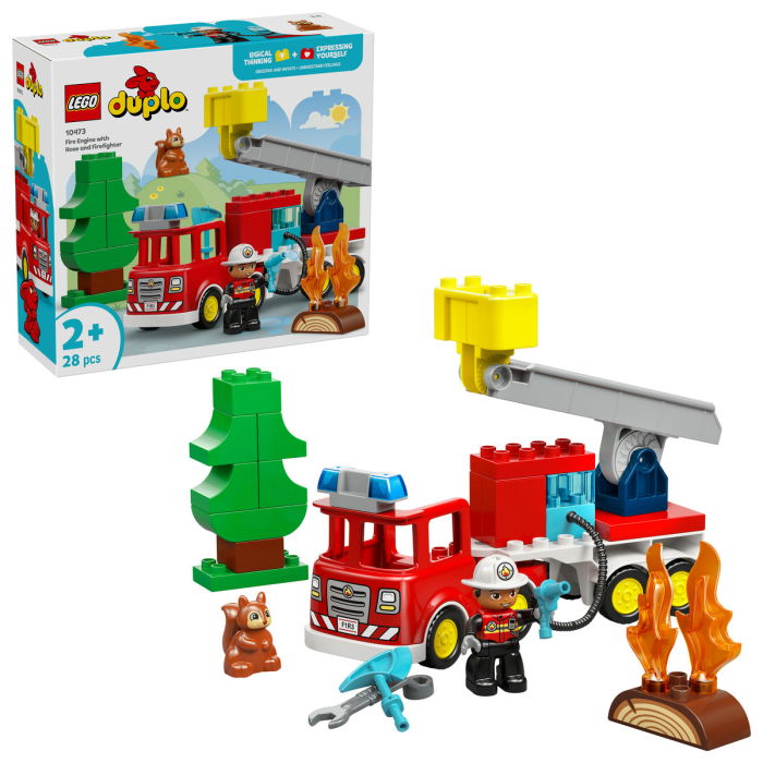 LEGO® DUPLO -  Camion de pompieri cu furtun si pompier (10473), 28 piese [1]