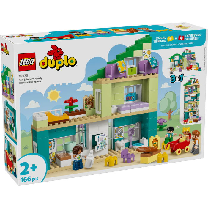 LEGO® DUPLO - Casa moderna de familie 3 in 1, cu figurine (10470), 166 piese [2]