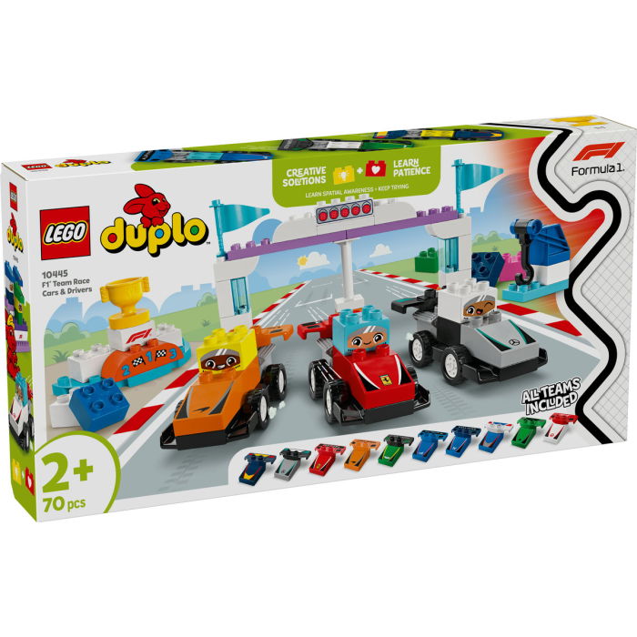 LEGO® DUPLO - Echipa F1: Masini si piloti de curse (10445), 70 piese [2]