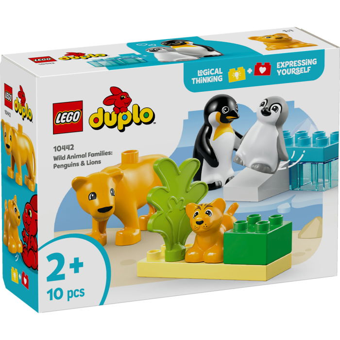  LEGO®  DUPLO - Familii de animale salbatice: Pinguini si lei (10442), 10 piese [2]