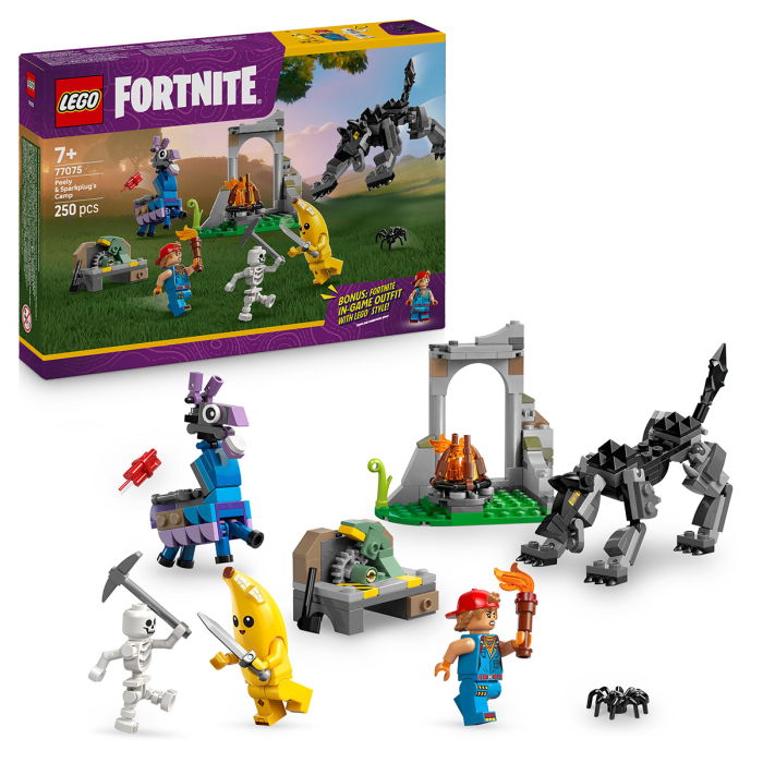  LEGO®  FORTNITE - Tabara lui Peely si Sparkplug (77075), 250 piese [1]