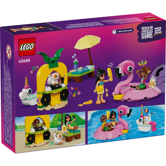  LEGO®  Friends - Petrecere la piscina cu unicornul si flamingo (42658), 99 piese [3]