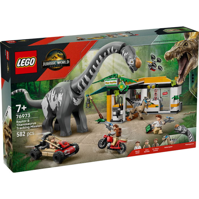 LEGO® Jurassic World - Misiune de urmarire a unui Velociraptor si a unui Titanosaurus (76973), 582 piese [2]