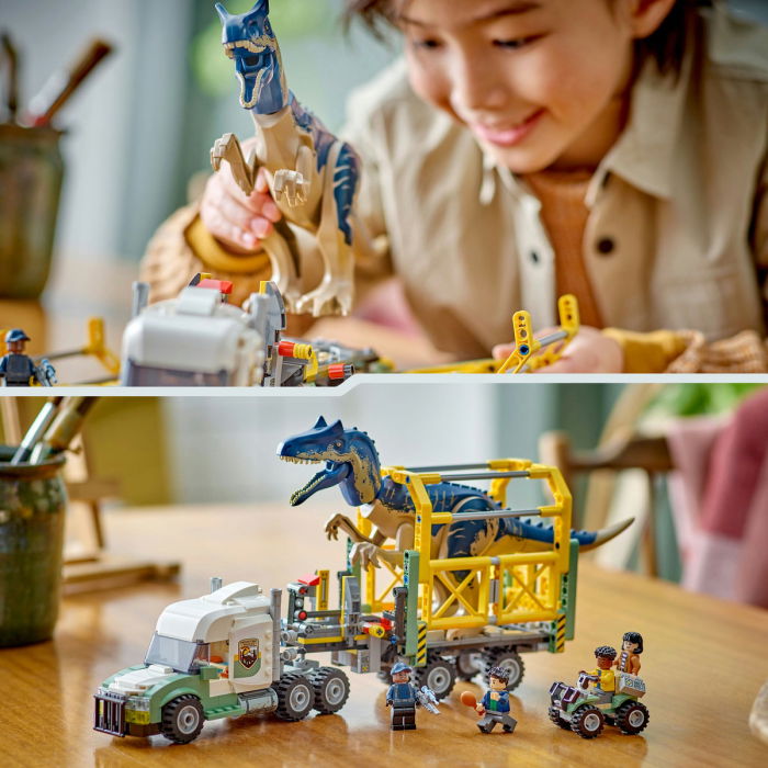 LEGO® Jurassic World - Misiunea ”Dinozaur”: Camion de transport pentru un Allosaurus (76966), 588 piese [10]