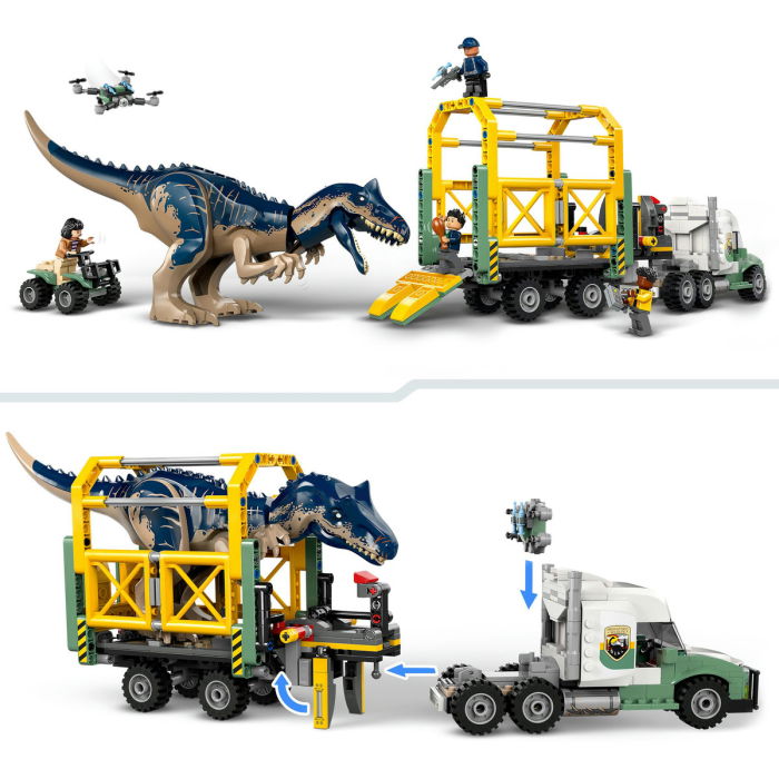 LEGO® Jurassic World - Misiunea ”Dinozaur”: Camion de transport pentru un Allosaurus (76966), 588 piese [8]