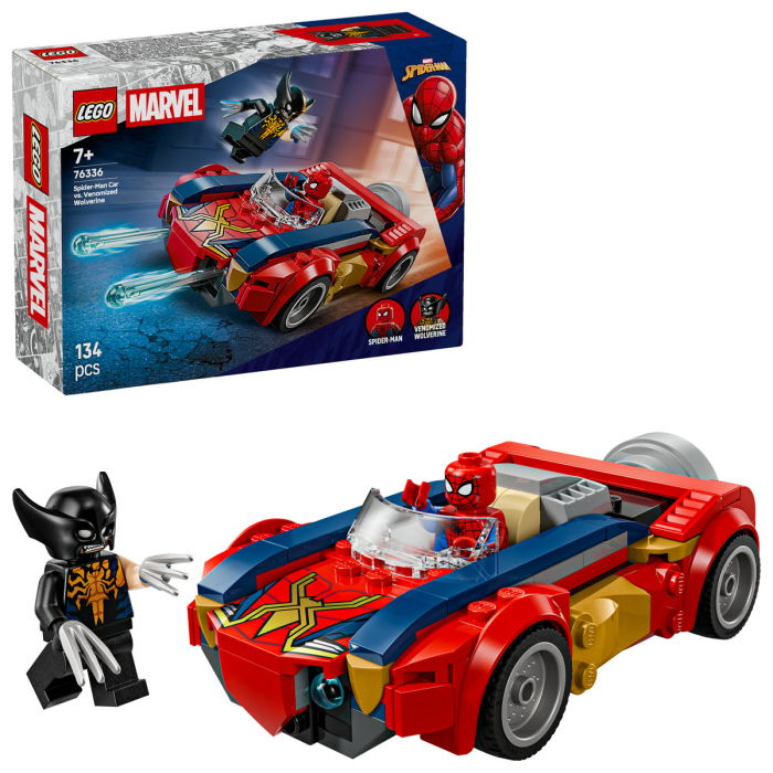LEGO® Marvel Super Heroes - Omul Paianjen in masina vs Wolverine venomizat (76336), 134 piese [1]