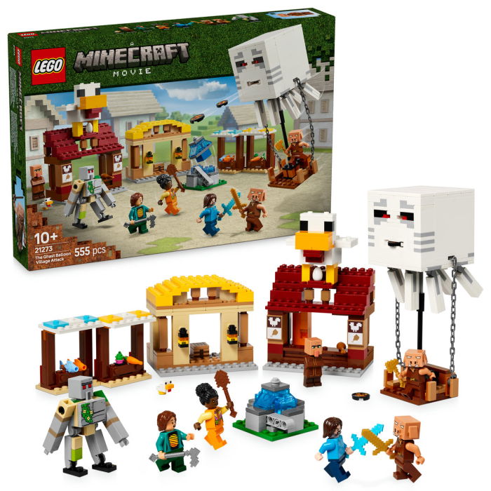 LEGO®  Minecraft - Atacul baloanelor Ghast asupra satului (21273), 555 piese [1]