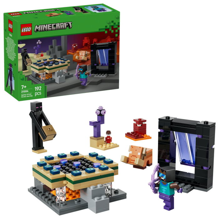 LEGO® Minecraft -  Calatorie prin portalurile Nether si End (21584), 192 piese [1]