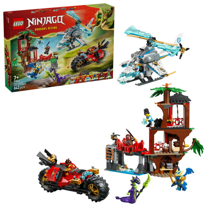 LEGO® Ninjago - Lupta la casa din copac cu vehicule ninja (71857), 642 piese [1]