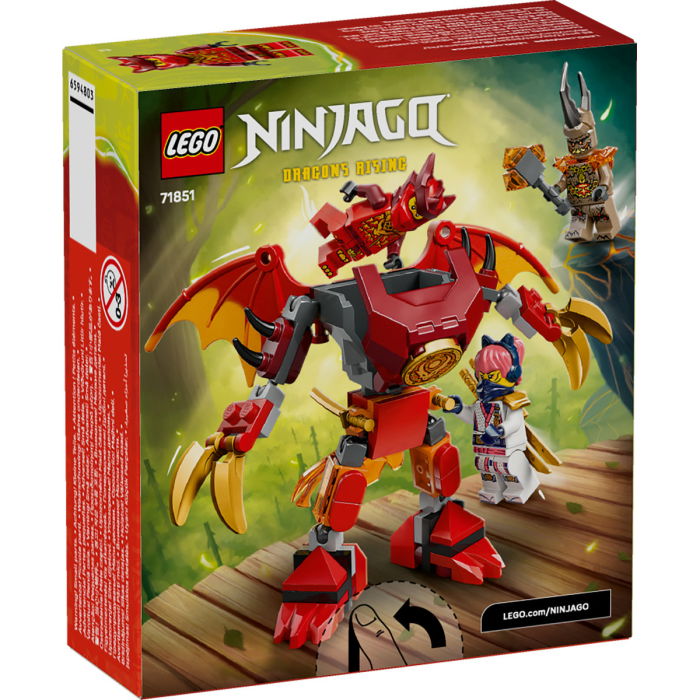 LEGO® Ninjago - Pachet de lupta cu robotul dragon al lui Kai (71851), 85 piese [3]