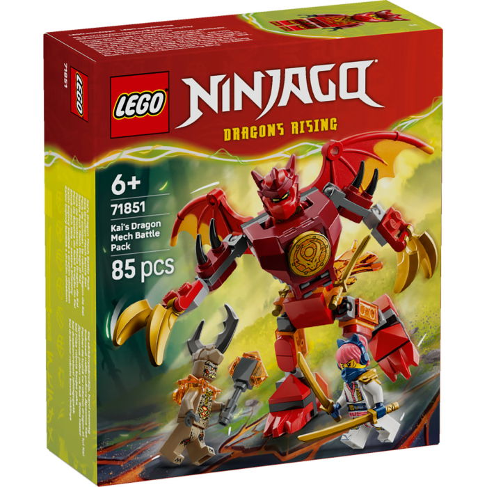 LEGO® Ninjago - Pachet de lupta cu robotul dragon al lui Kai (71851), 85 piese [2]