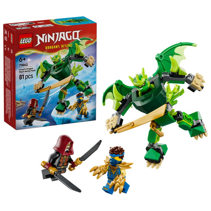 LEGO® Ninjago - Pachet de lupta cu robotul dragon al lui Lloyd (71862), 81 piese [1]