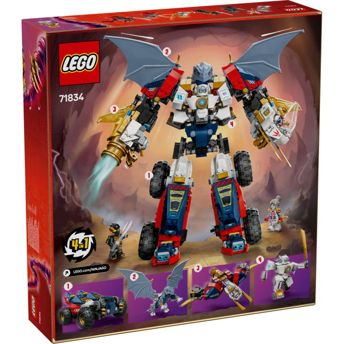  LEGO®  Ninjago - Ultrarobotul combinat al lui Zane (71834), 1187 piese [3]