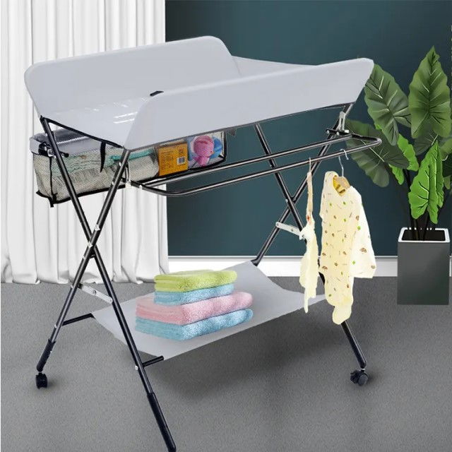 PRODUS RESIGILAT - Masa de infasat bebe, Empria, multifunctionala, pliabila, 2 cosuri depozitare, 77x62 cm [18]