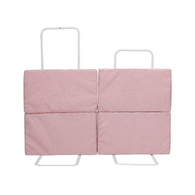 Mini-Bumper protectie pat, 50(L)x56(H) cm, Roz pastel [4]