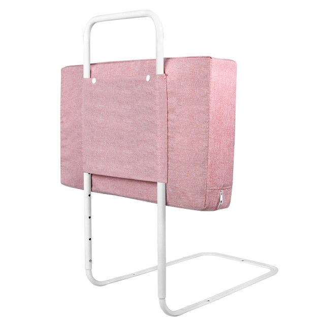 Mini-Bumper protectie pat, 60(L)x28(H) cm, Roz pastel [2]
