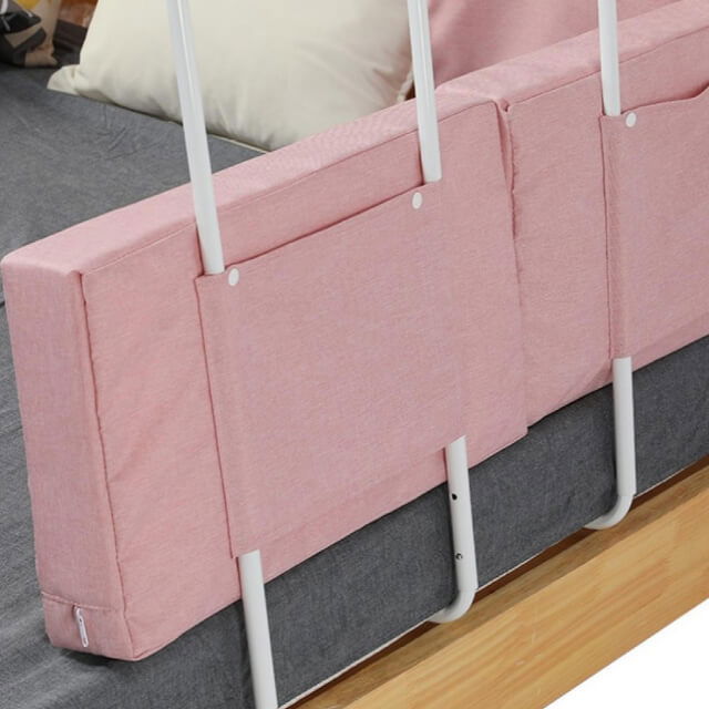 Mini-Bumper protectie pat, 60(L)x28(H) cm, Roz pastel [6]