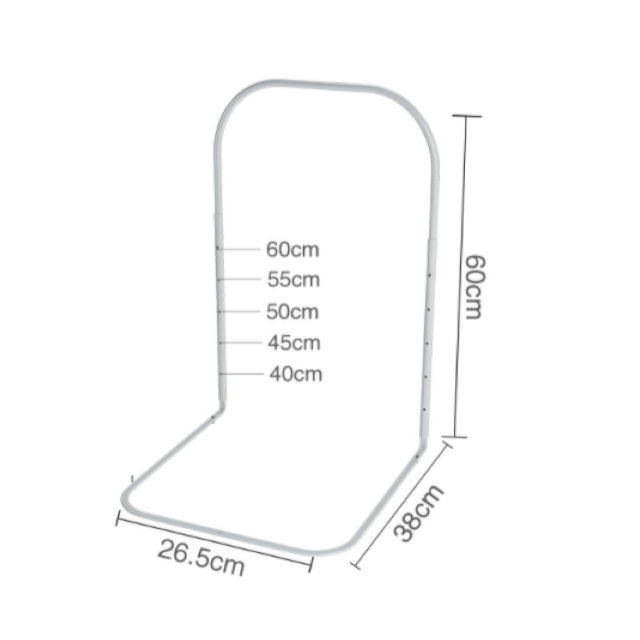 Mini-Bumper protectie pat, 60(L)x28(H) cm, Roz pastel [7]