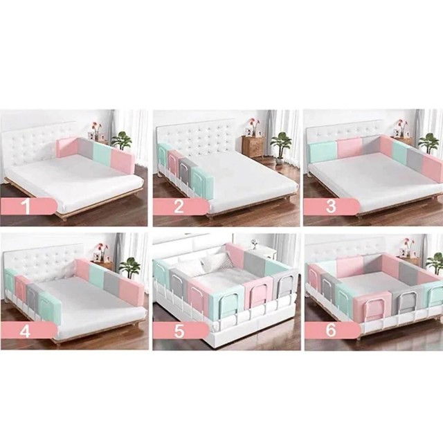 Mini-Bumper protectie pat, 60(L)x56(H) cm, Diverse culori [10]
