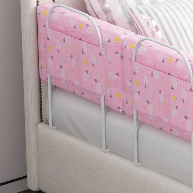 Mini-Bumper protectie pat, 60(L)x56(H) cm, Roz [3]