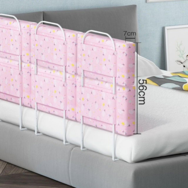 PRODUS RESIGILAT - Mini-Bumper protectie pat, 60(L)x56(H) cm, Roz pastel [2]