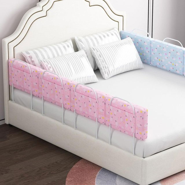 Mini-Bumper protectie pat, 60(L)x56(H) cm, Turcoaz [12]