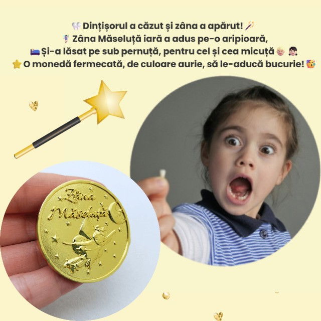 Moneda pentru copii de la Zana Maseluta, amintire primul dintisor de lapte pierdut, Empria [5]