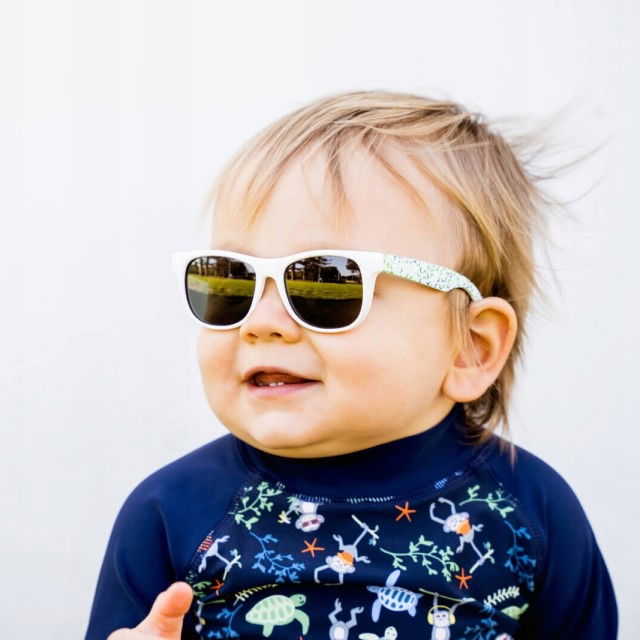 Ochelari de Soare pentru bebelusi, J-Banz Beachcomber, 1-2 ani, Green Confetti [4]