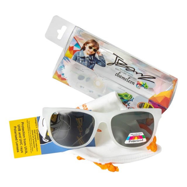 Ochelari de Soare pentru Copii, J-Banz, Chameleon, 4-10 ani, Alb/Albastru [13]