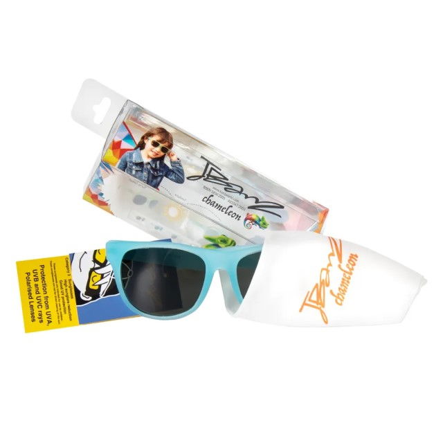 Ochelari de Soare pentru Copii, J-Banz, Chameleon, 4-10 ani, Alb/Albastru [12]