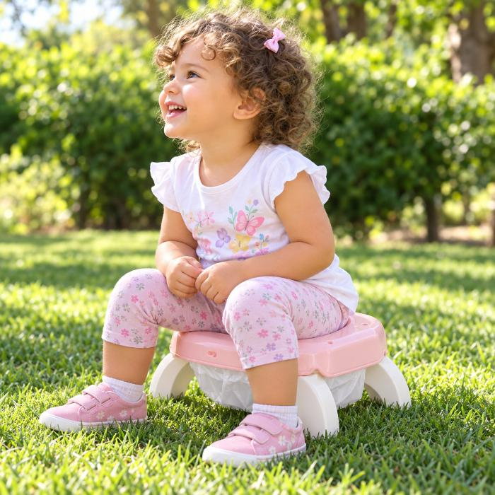 Olita portabila 2in1 BabyJem Portable Seat, Roz [4]