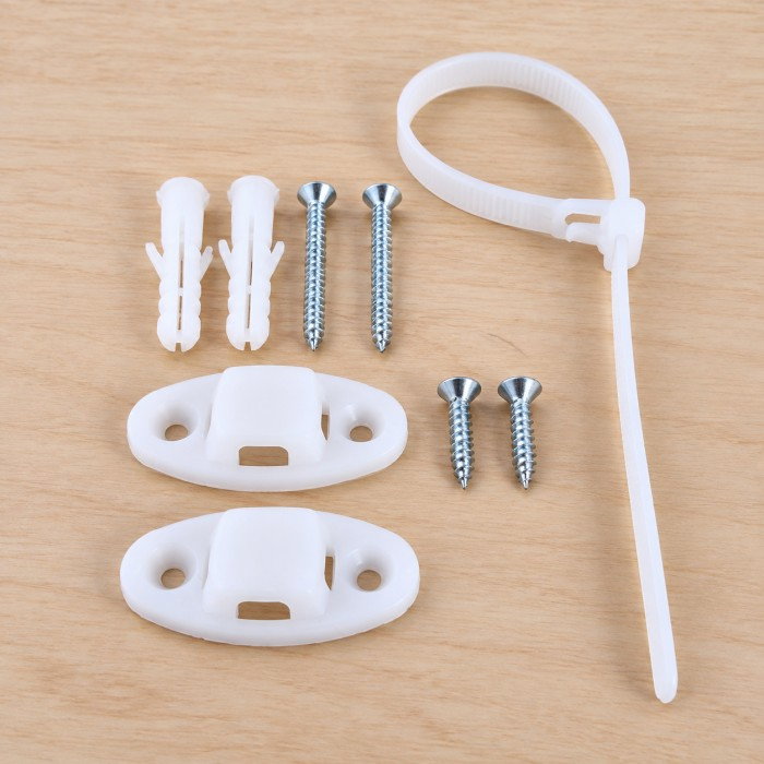 Pachet 10 seturi curele ancorare mobila, protectie cutremur, Empria, Alb [10]