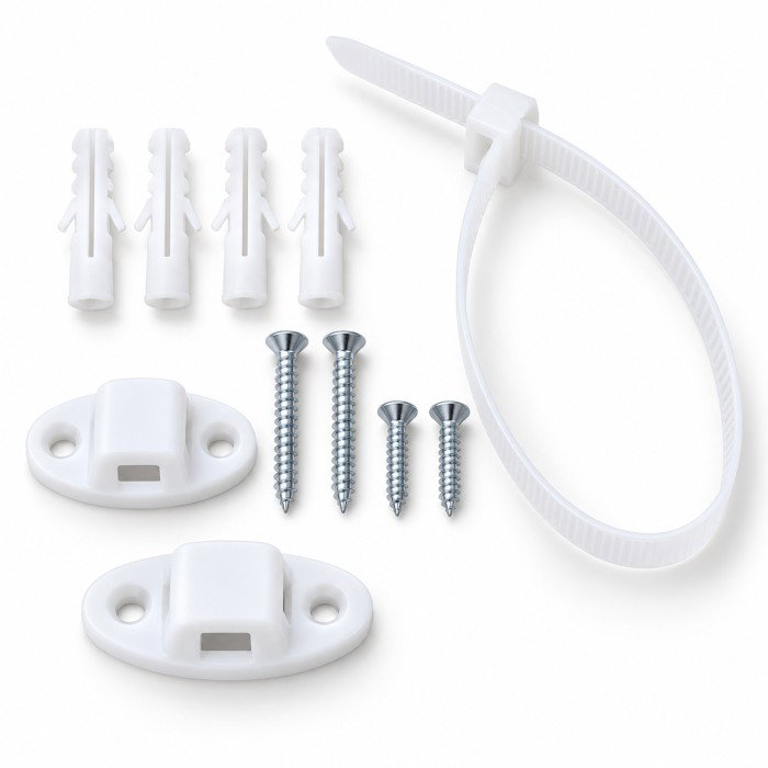 Pachet 10 seturi curele ancorare mobila, protectie cutremur, Empria, Alb [14]