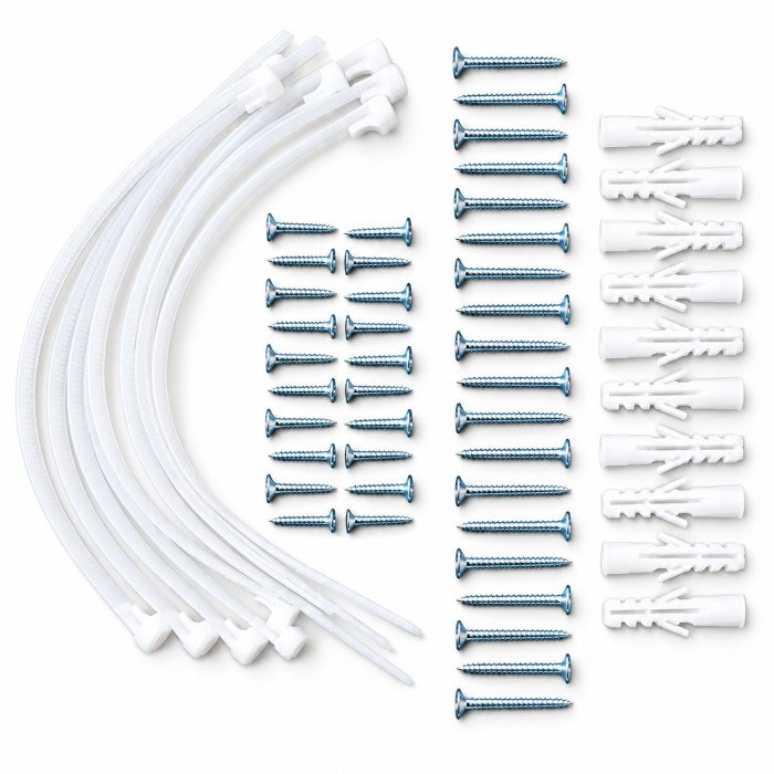 Pachet 10 seturi curele ancorare mobila, protectie cutremur, Empria, Alb [15]