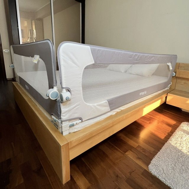 PACHET: 2 Bariere protectie pat copii, Rabatabile, pat de 200x200 cm [6]