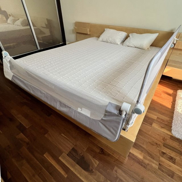 PACHET: 2 Bariere protectie pat copii, Rabatabile, pat de 200x200 cm [3]