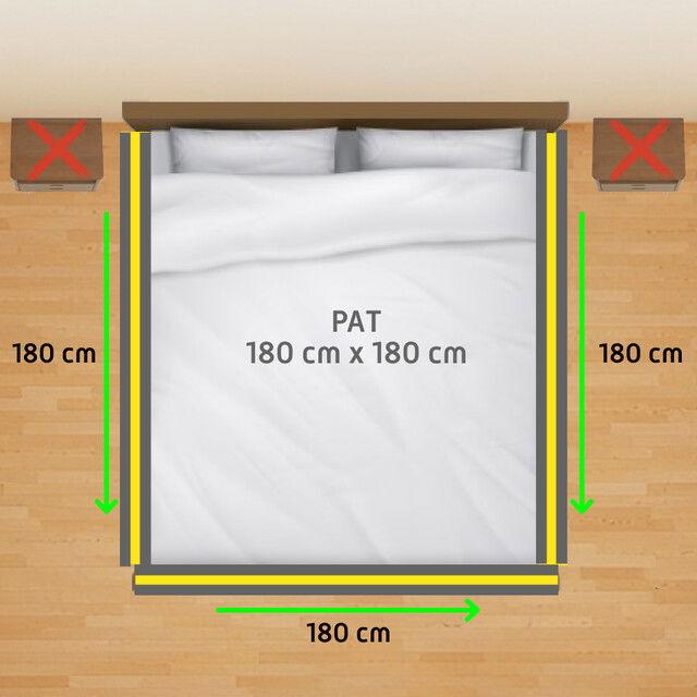 PACHET: 3 Bariere protectie pat copii, Rabatabile, pat de 180x180 cm [3]