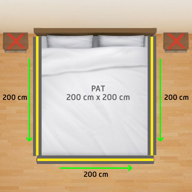 PACHET: 3 Bariere protectie pat copii, Rabatabile, pat de 200x200 cm [3]