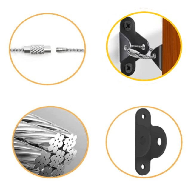 Pachet 6 kituri anti-rasturnare mobilier, protectie copii, protectie cutremur, Empria, Diverse culori [4]