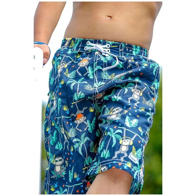 PACHET: BERMUDE +  BLUZA CU MANECA LUNGA, Petrol Jungle, Marimea 8 [8]