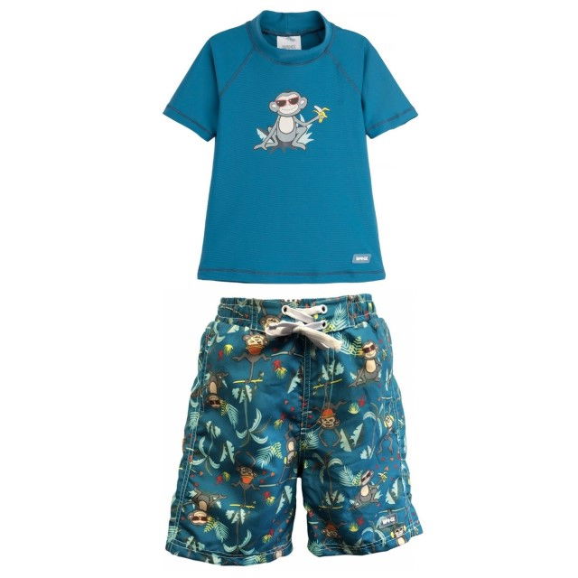 PACHET: BERMUDE + TRICOU, Petrol Jungle, Marimea 1 [2]