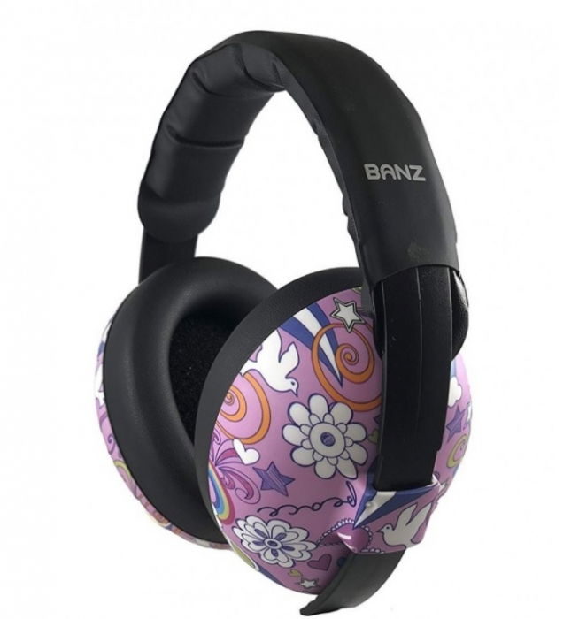 Pachet Combo, Casti Antifonice Banz copii + Ochelari de Soare Protectie UV, 3 - 36 luni, Peace [3]